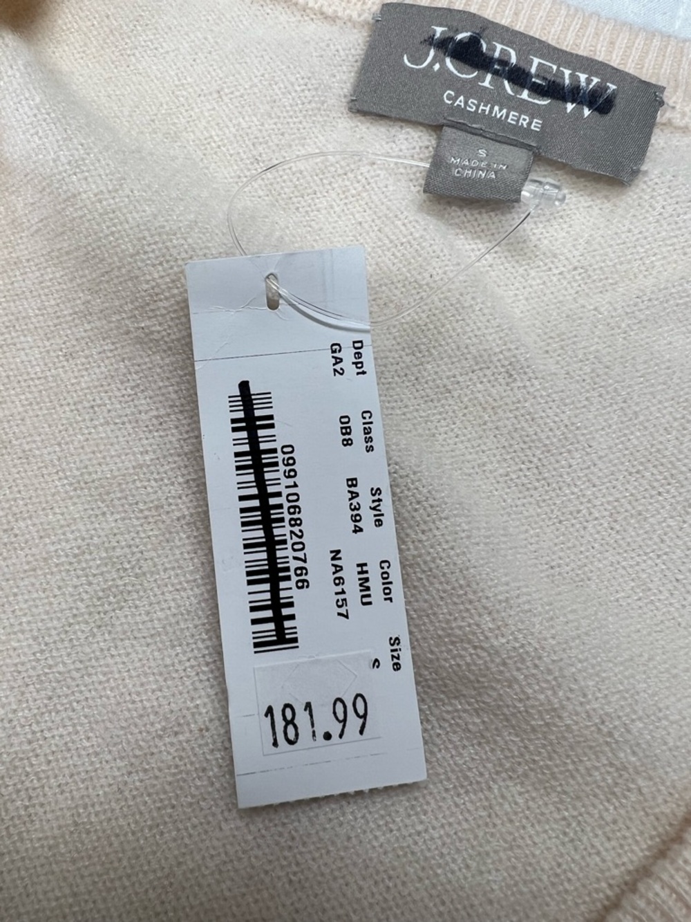 J. Crew Cashmere Relaxed V neck Sweater in Heather Muslin Beige Size Small - Picture 6 of 10